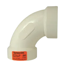 3" 90 DEGREES PVC FGV LONG RADIUS HXH S636 PVC Schedule 40, 636 PVC, S636, ABS