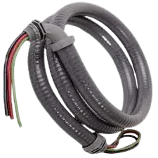 6" X 1/2" ELECTRICAL WHIP WITH 10GA CONNECTORS A/C parts