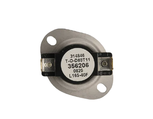 3/4" DISC LIMIT SWITCH AUTO RESET L165-40F Fan Disc, High Limit Control Switches