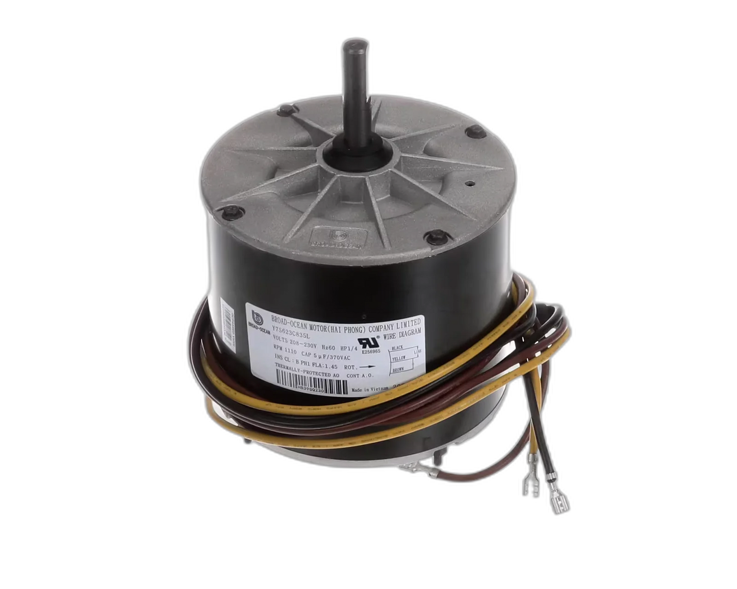 Fan Motor, Condensor, 208-230 Volt, 60HZ, 1/4HP Blower Motors, Fan, Run Capacitors
