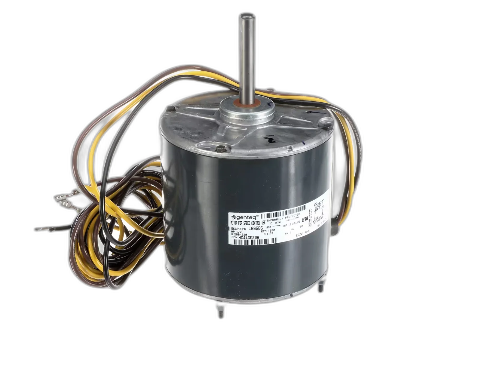 Fan Motor, Condenser, 208-230V, 60HZ, 1PH,1050RPM, 1/2HP Blower Motors, Fan, Run Capacitors