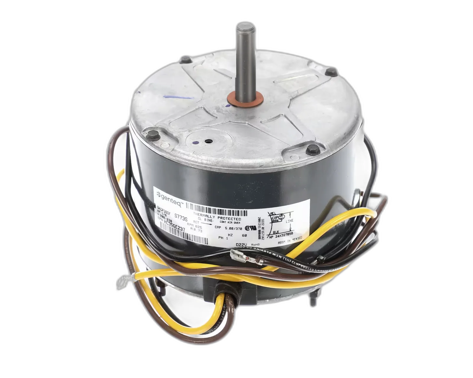 Fan Motor, Condenser, 208-230 Volt, 60HZ, 1 PH, 825 RPM, 1/8HP Blower Motors, Fan, Run Capacitors