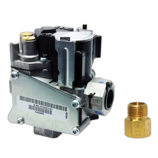 Gas Valve, Natural, 2 Stage, 24V, Hot Surface/Direct Spark, 1/2" Gas Control Valve, Regulators, Flexible Gas Line