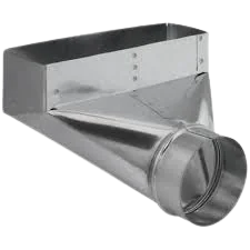 4" X 3" X 10" RIGHT ANGLE BOOT Metal Venting