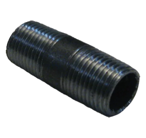 2" X 1/2" BLACK MALLEABLE STEEL NIPPLE Steel Fittings