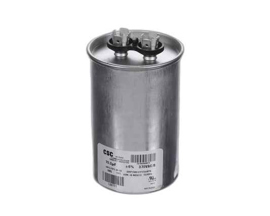 Capacitor, Run, 70uF, 370VAC, 50/60HZ, Round Blower Motors, Fan, Run Capacitors
