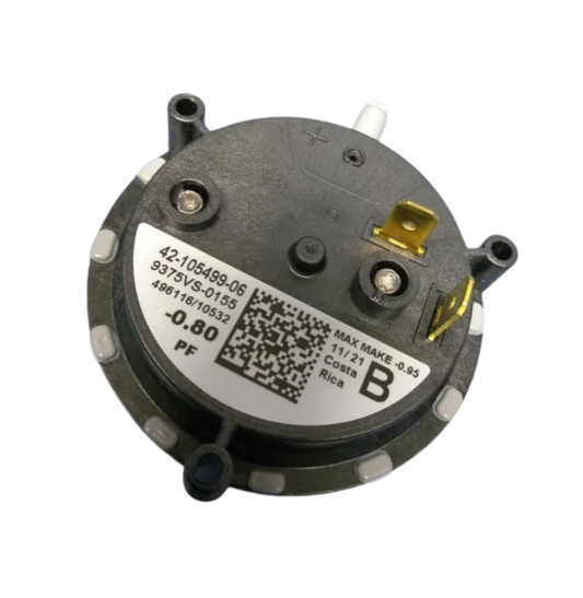 RHEEM PRESSURE SWITCH -0.80" WC Air Pressure Switch, Air Proving