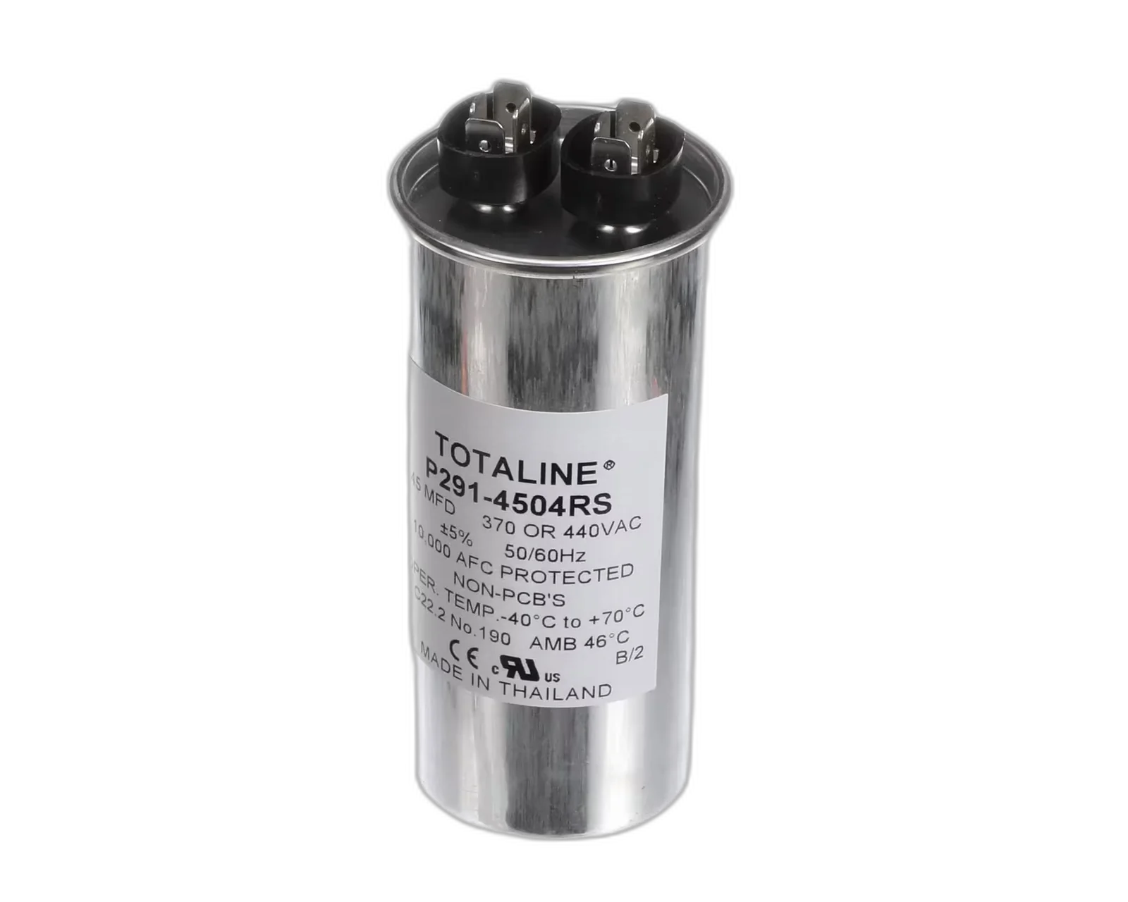 Capacitor, Run, Round, 370/440 Volt, 50/60HZ, 40.0 MFD Blower Motors, Fan, Run Capacitors
