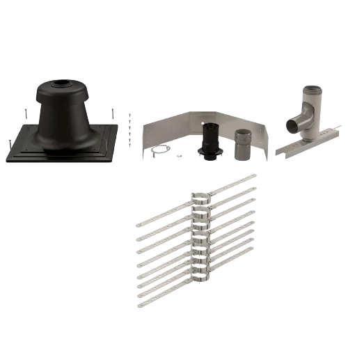 CENTROTHERM 2" FLEX COMPONENT CHIMNEY KIT PVC Schedule 40, 636 PVC, S636, ABS