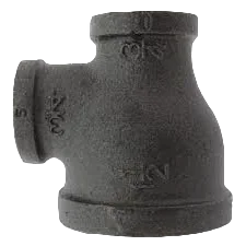 1-1/2" X 3/4" X 3/4" BLACK MALLEABLE STEEL TEE Steel Fittings