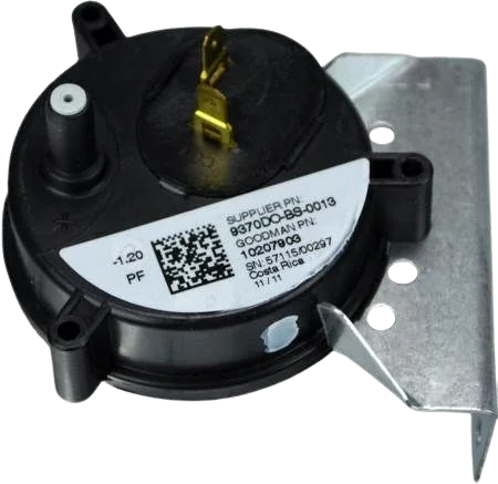GOODMAN/AMANA -1.20" WC SPST PRESSURE SWITCH Air Pressure Switch, Air Proving